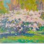 "Cherry Blossoms,Springtime,Clontarf" Large Oil on Canvas Painting.Artist.Norman Teeling. Image 3