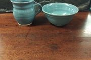 Hand Made Pottery mug and bowl