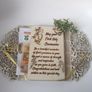 Communion card, wooden openwork for First Holy Communion, Baptism or Wedding, woodenengraved Card Image 9