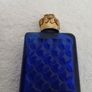 Vintage Cobalt Blue Glass Miniature Perfume Bottle Image 6