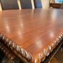 Exquisite Hand-Carved Dining Table & 8 Leather Dining Chairs Image 3