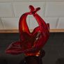 Collectors .. beautiful colour glass basket .. Murano Image 3
