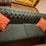 Green velvet 3 seater Chesterfield sofa Image 2