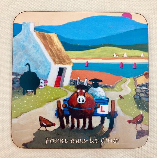 Silly Sheep Coasters x4