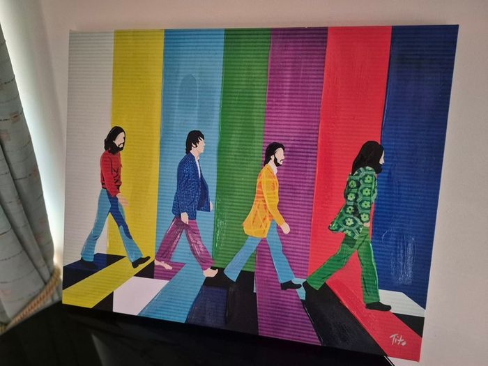 The Beatles Abbey Road hand painted canvas