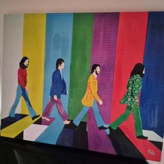 The Beatles Abbey Road hand painted canvas