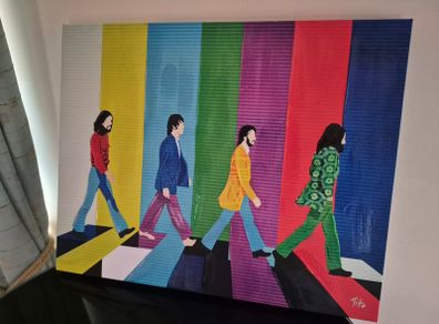 The Beatles Abbey Road hand painted canvas