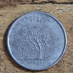 USA, State Quarter Dollar 1999 P Connecticut - free standard postage
