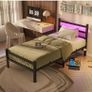 3ft Single Bed Frame with Headboard & LED Lights Image 4