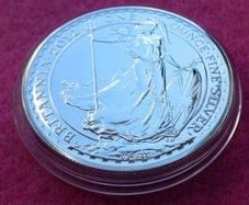 2012 UK 2 Pounds 1 oz Silver Bullion Coin Britannia BU (In Capsule)