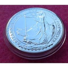 2012 UK 2 Pounds 1 oz Silver Bullion Coin Britannia BU (In Capsule)