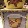 Lesser & Pavey "Leonardo Collection" Spring Roses Hand Painted Planter & Original Box Image 3