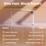 120 cm Electric Standing Desk Adjustable Height 4 Memory Settings Sit Stand Up for Home Office Computer Workstation White Image 4