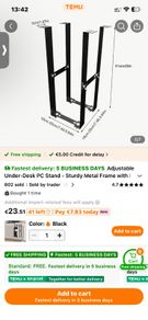 Adjustable PC Mount Computer Stand, Under desk