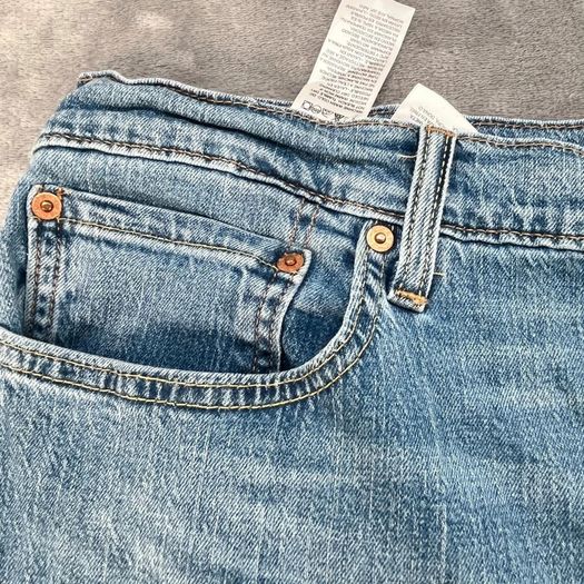 Levis 502 Premium Mens Jeans Blue W38 L31 Straight - Stretch Denim- Big E
