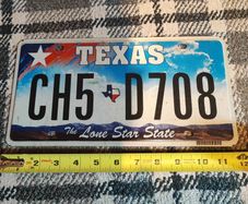Texas license plate - early 2000's