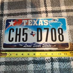 Texas license plate - early 2000's