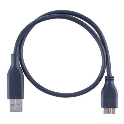 40cm Super USB 3.0 Micro Lead USB3 Std Type A to Micro B Cable Male Black SS