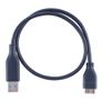 40cm Super USB 3.0 Micro Lead USB3 Std Type A to Micro B Cable Male Black SS Image 2
