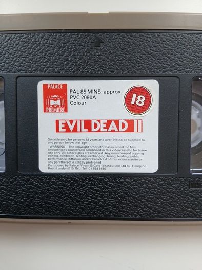 Evil Dead 2 Kiss Your Nerves Goodbye Film On Large Box Rental Version (Not Ex Rental)