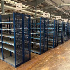 Used Metal Shelving Racking 6 Bays Joined