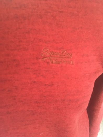 2 for 1 offer - SuperDry Navy - Fleece lined Jacket and Free Burgundy Premium Knitwear Jumper - Size S