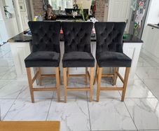 Bar Stool Set Charcoal