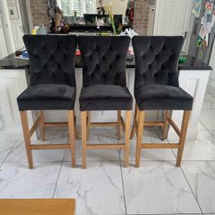 Bar Stool Set Charcoal