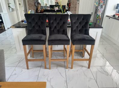 Bar Stool Set Charcoal