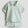 H&M 2 Piece Cotton Seersucker Set 6-9 Months, 74cm Image 8