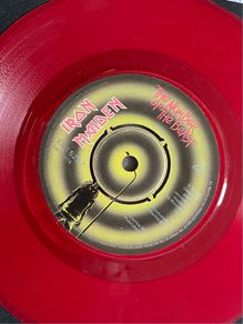 IRON MAIDEN official single Limited Edition red vinyl original release the number of the beast vinyl record in vg+ condition