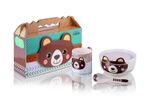 Porcelain Children Dinner 4pc Set Teddy Bear
