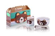 Porcelain Children Dinner 4pc Set Teddy Bear