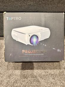 Tiptop Home Projector like ne condition comes with all accessories and a 100" cloth projector screen.