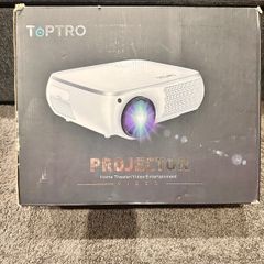 Tiptop Home Projector like ne condition comes with all accessories and a 100" cloth projector screen.
