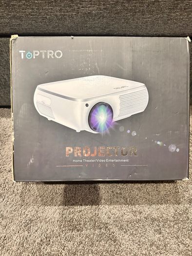 Tiptop Home Projector like ne condition comes with all accessories and a 100" cloth projector screen.