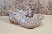 womens RIEKER closed toe sandals mary jane shoes flats multicoloured Size UK 6.5 EU 40 (AT1)