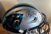 Christian McCaffery signed NFL Carolina Panthers Helmet
