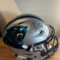 Christian McCaffery signed NFL Carolina Panthers Helmet