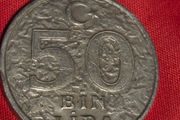 1999 50,000 Lira coin from Turkey