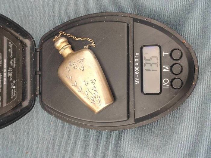 Art Nouveau Russian Gild Silver Scent Bottle