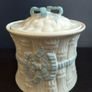Fabulous Belleek Blue Ribbon Pattern Biscuit Barrell with the Gold Backstamp, 7th Mark - 1980-1993 Image 6