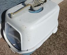 cat litter box and scoop