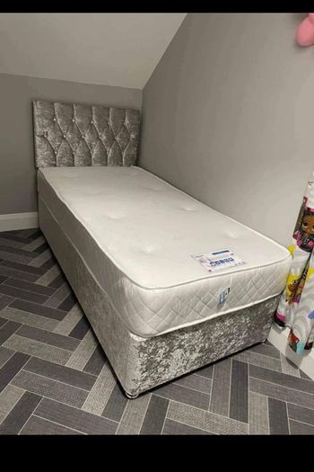 New Divan Beds Instock. All Sizes Available. All Colours Available.. Drawers Option Available. Tufted Memory Foam Mattresses Available