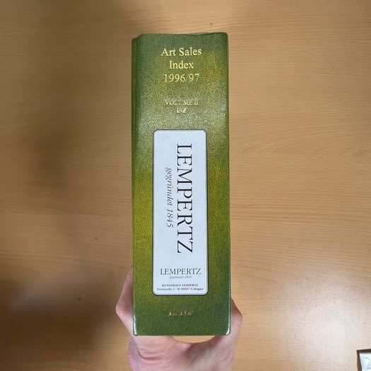 1 x 1996-97 Art Sales Index Book L-Z | Edited by Richard Hislop | Reference Set