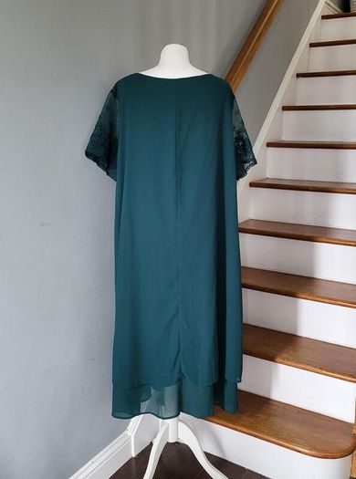Shein dark green occasion dress, Size 3XL / UK22