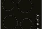 Ceramic Hob 60cm Rotary Control 4 Zone Black