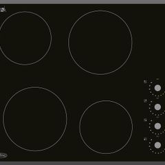 Ceramic Hob 60cm Rotary Control 4 Zone Black