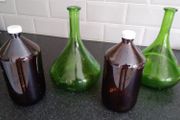 Halloween Decorations - 4 glass bottles/jars