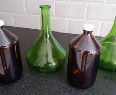 Halloween Decorations - 4 glass bottles/jars